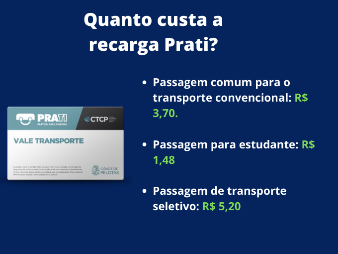 Quanto custa a recarga Prati?